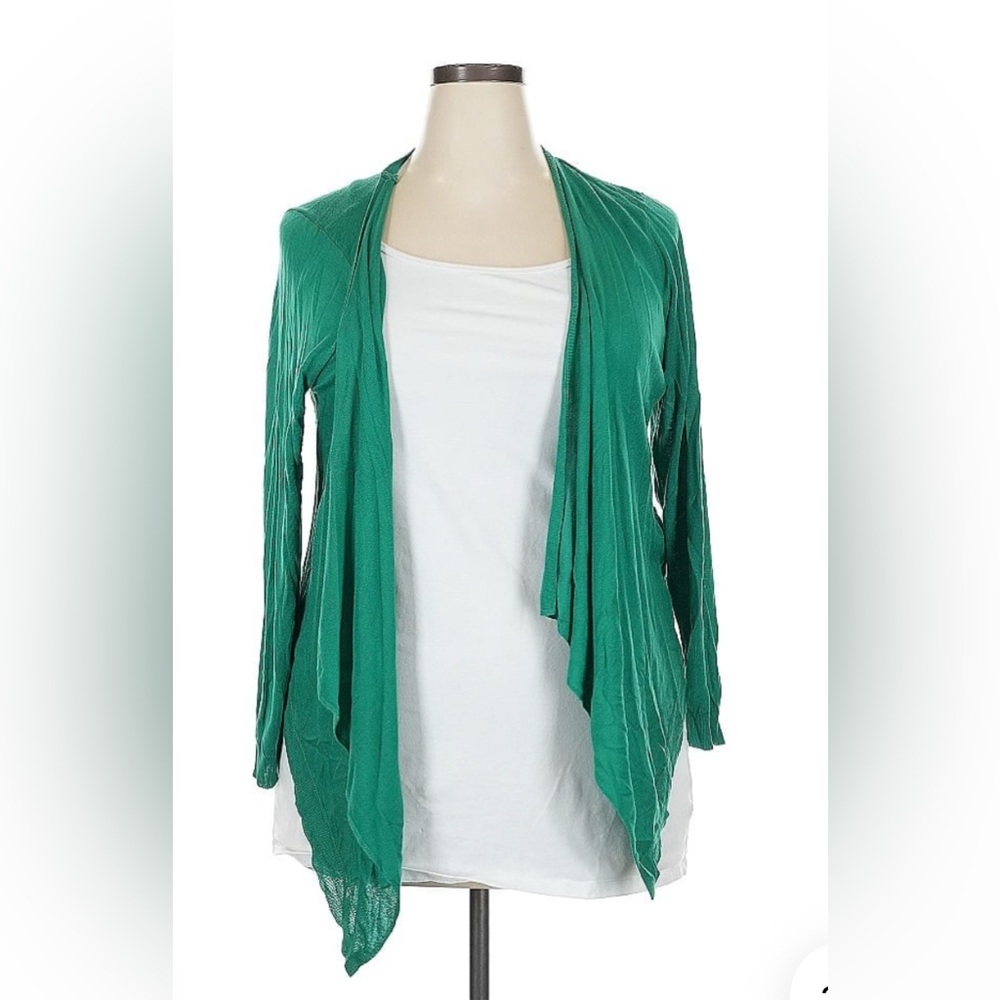 Torrid Green Open Front / Flyaway Cardigan Sz 3